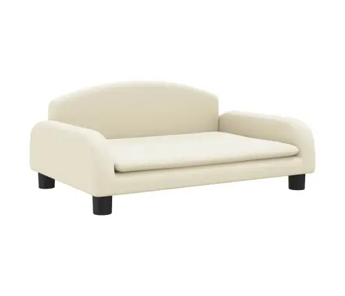 Vaikiška Sofa, Kreminės Spalvos, 70X45X30cm Dirbtinė Oda