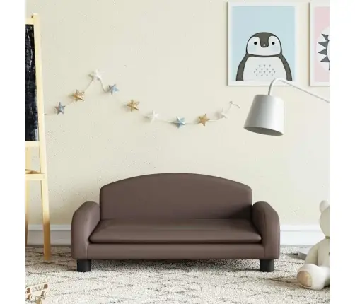 Vaikiška Sofa, Rudos Spalvos, 70X45X30cm Dirbtinė Oda