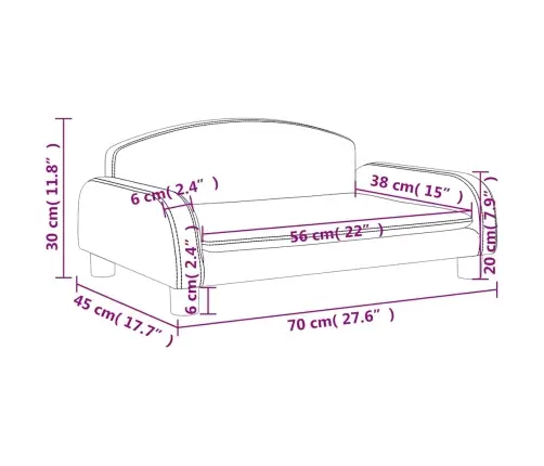 Lastediivan, Hall , 70X45X30 cm Kunstnahk
