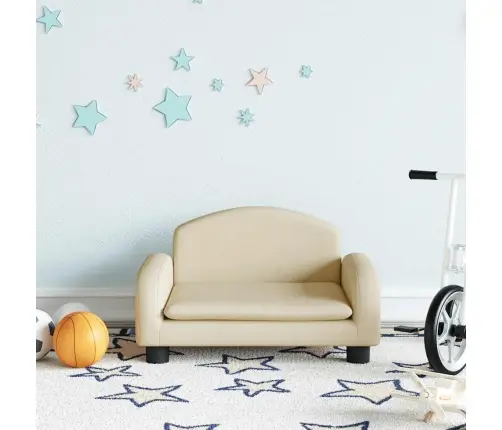 Bērnu Dīvāns, Krēmkrāsas, 50X40X30 Cm, Audums Vidaxl