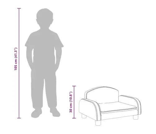 Lastediivan, Must, 50 X 40 X 30 cm Kunstnahk