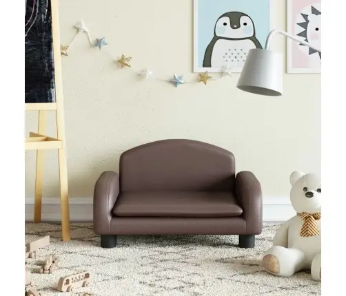 Bērnu Dīvāns, Brūns, 50X40X30 Cm, Mākslīgā Āda Vidaxl