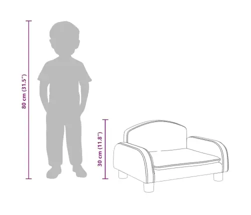 Lastediivan, Cappuccino, 50 X 40 X 30 cm Kunstnahk