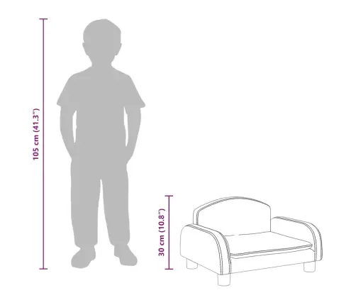 Lastediivan, Cappuccino, 50 X 40 X 30 cm Kunstnahk