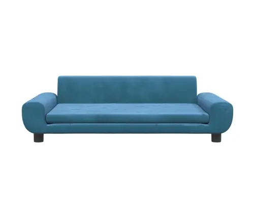 Vaikiška Sofa, Mėlynos Spalvos, 100X54X33cm Aksomas