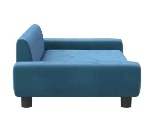 Vaikiška Sofa, Mėlynos Spalvos, 100X54X33cm Aksomas