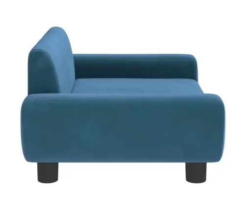 Vaikiška Sofa, Mėlynos Spalvos, 70X45X33cm Aksomas