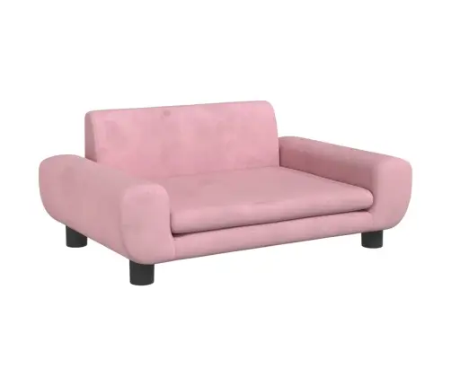 Vaikiška Sofa, Rožinės Spalvos, 70X45X33cm Aksomas