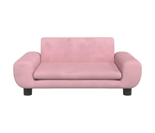 Vaikiška Sofa, Rožinės Spalvos, 70X45X33cm Aksomas