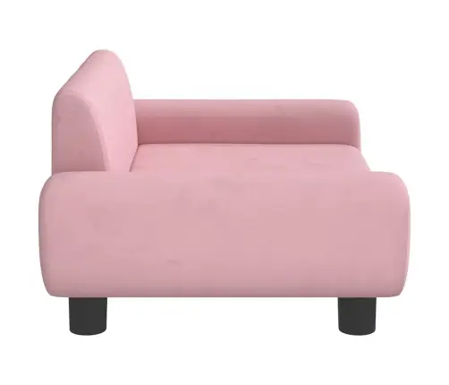 Vaikiška Sofa, Rožinės Spalvos, 70X45X33cm Aksomas