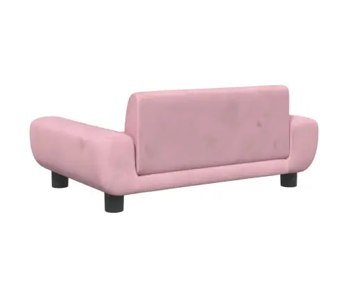 Vaikiška Sofa, Rožinės Spalvos, 70X45X33cm Aksomas