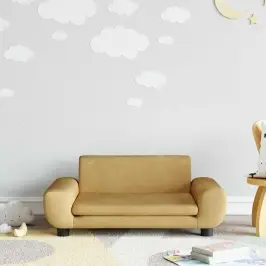 Bērnu Dīvāns, Brūns, 70X45X33 Cm, Samts Vidaxl