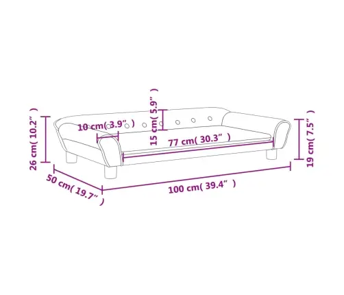 Lastediivan, Sinine, 100X50X26 cm Samet