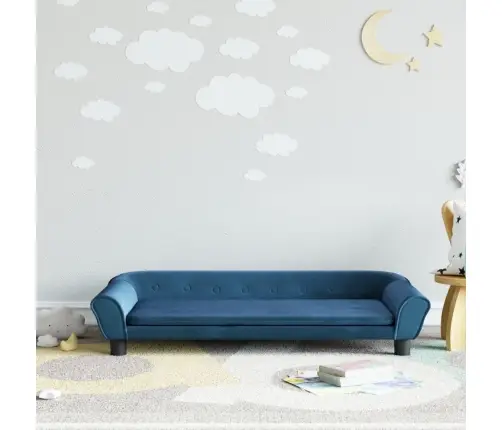 Lastediivan, Sinine, 100X50X26 cm Samet