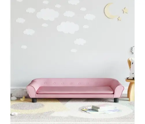 Bērnu Dīvāns, Rozā, 100X50X26 Cm, Samts Vidaxl