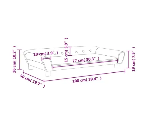 Vaikiška Sofa, Kreminės Spalvos, 100X50X26cm Aksomas