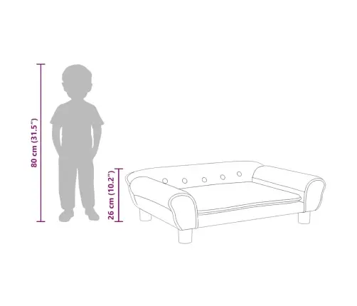 Lastediivan, Sinine, 70X45X26 cm Samet