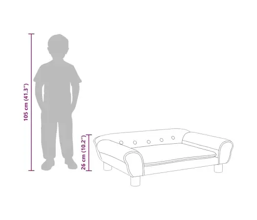 Lastediivan, Sinine, 70X45X26 cm Samet