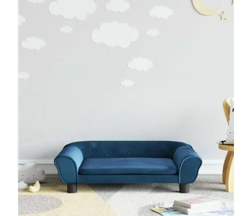 Lastediivan, Sinine, 70X45X26 cm Samet