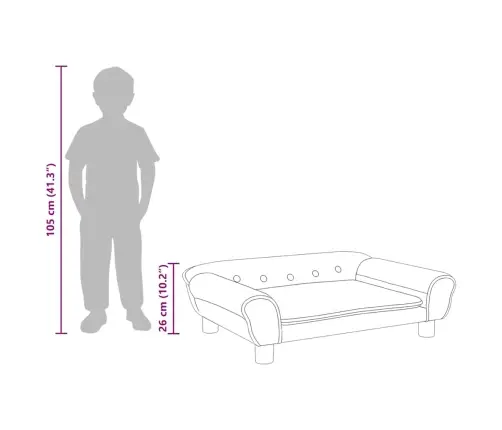 Bērnu Dīvāns, Melns, 70X45X26 Cm, Samts Vidaxl