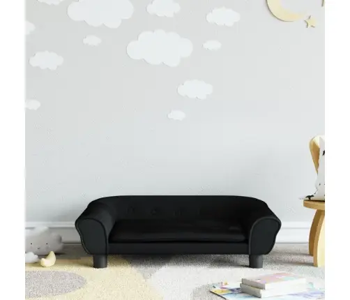 Bērnu Dīvāns, Melns, 70X45X26 Cm, Samts Vidaxl