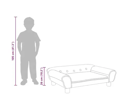 Bērnu Dīvāns, Brūns, 70X45X26 Cm, Samts Vidaxl