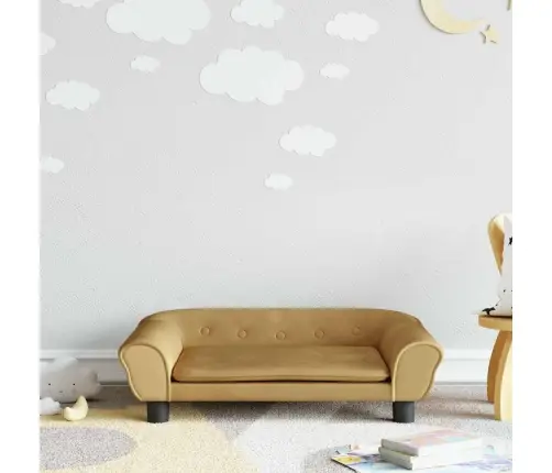 Bērnu Dīvāns, Brūns, 70X45X26 Cm, Samts Vidaxl