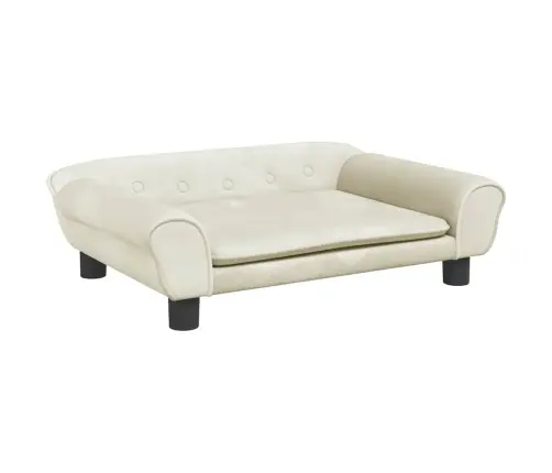 Bērnu Dīvāns, Krēmkrāsas, 70X45X26 Cm, Samts Vidaxl