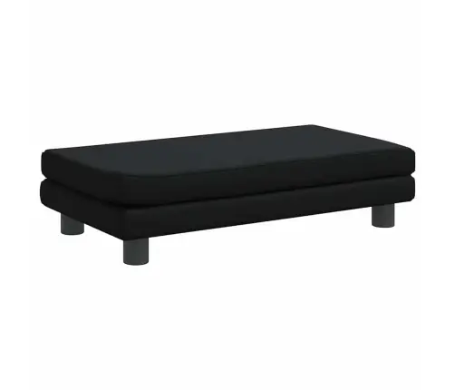 Vaikiška Sofa Su Pakoja, Juoda, 100X50X30cm Dirbtinė Oda