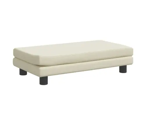 Vaikiška Sofa Su Pakoja, Kreminė, 100X50X30cm Dirbtinė Oda