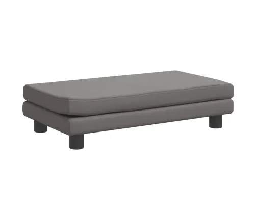 Vaikiška Sofa Su Pakoja, Pilka, 100X50X30cm Dirbtinė Oda