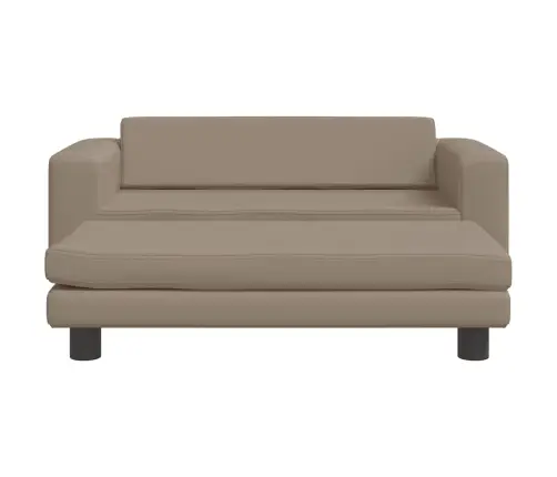 Bērnu Dīvāns Ar Soliņu, Kapučīno, 100X50X30 Cm, Mākslīgā Āda Vidaxl