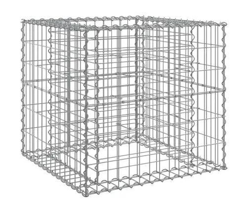Gabiono Krepšys, Sidabrinis, 70X70X65cm Galvanizuota Geležis