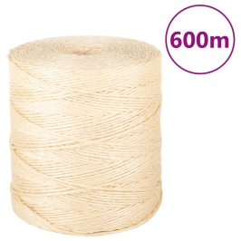 Virve, 2 Mm, 600 M, 100% Sizals Vidaxl