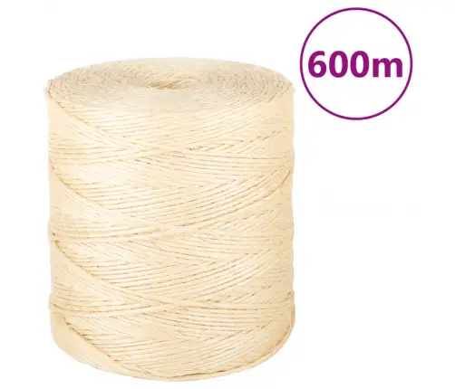 Virve, 2 Mm, 600 M, 100% Sizals Vidaxl
