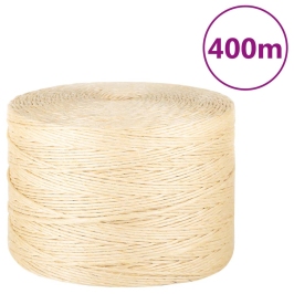 Virve, 3 Mm, 400 M, 100% Sizals Vidaxl