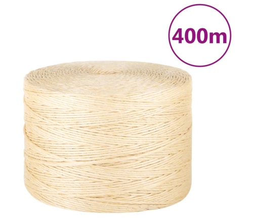 Virve, 3 Mm, 400 M, 100% Sizals Vidaxl
