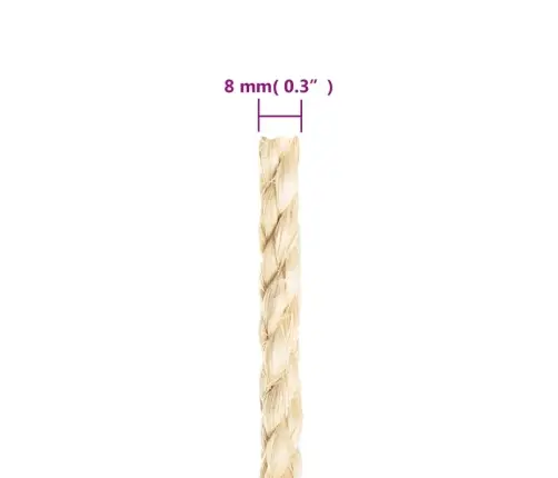 Virvė, 25M, 100% Sizalis, 8Mm