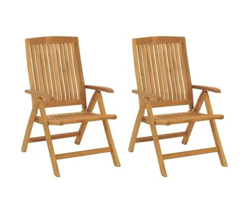 Atgāžami Dārza Krēsli Ar Spilveniem, 2 Gab., Masīvs Tīkkoks Vidaxl