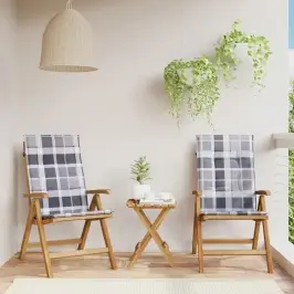 Atgāžami Dārza Krēsli Ar Spilveniem, 2 Gab., Masīvs Tīkkoks Vidaxl