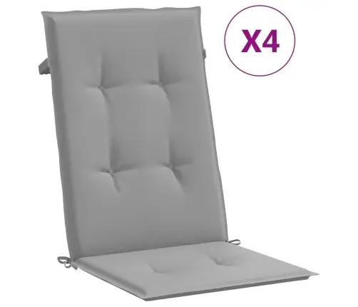 Atlošiamos Sodo Kėdės Su Pagalvėlėmis, 4Vnt., Tikmedžio Masyvas
