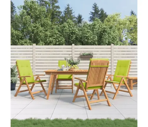 Dārza Krēsli Ar Matračiem, Atgāžami, 4 Gab., Masīvs Tīkkoks Vidaxl