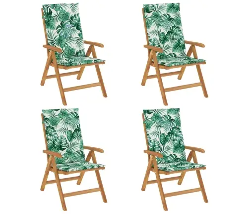 Allalastava Seljatoega Aiatoolid Patjadega 4 Tk, Tiikpuu