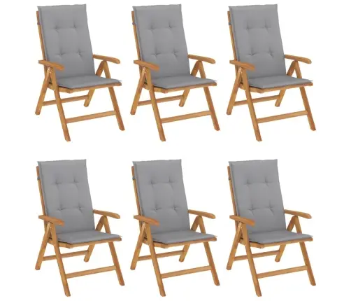 Allalastava Seljatoega Aiatoolid Patjadega 6 Tk, Tiikpuu