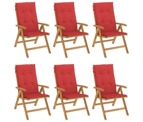 Allalastava Seljatoega Aiatoolid Patjadega 6 Tk, Tiikpuu