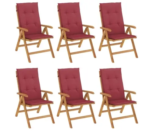 Allalastava Seljatoega Aiatoolid Patjadega 6 Tk, Tiikpuu