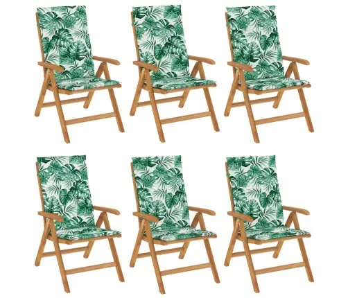 Allalastava Seljatoega Aiatoolid Patjadega 6 Tk, Tiikpuu