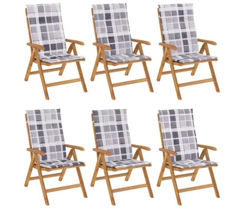 Allalastava Seljatoega Aiatoolid Patjadega 6 Tk, Tiikpuu