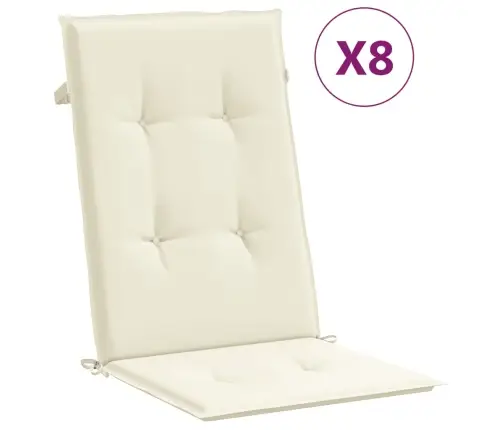 Dārza Krēsli Ar Matračiem, Atgāžami, 8 Gab., Masīvs Tīkkoks Vidaxl