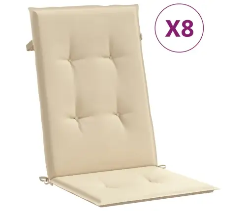 Allalastava Seljatoega Aiatoolid Patjadega 8 Tk, Tiikpuu